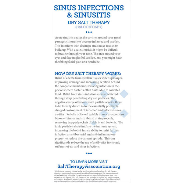 Sinus Infections & Sinusitis (100 pack) Salt Therapy Association