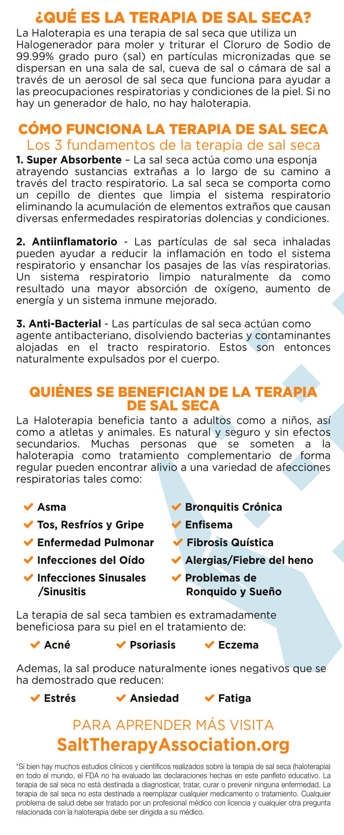 ¿Que es la terapia de sal seca? (Haloterapia)? (100 pack)