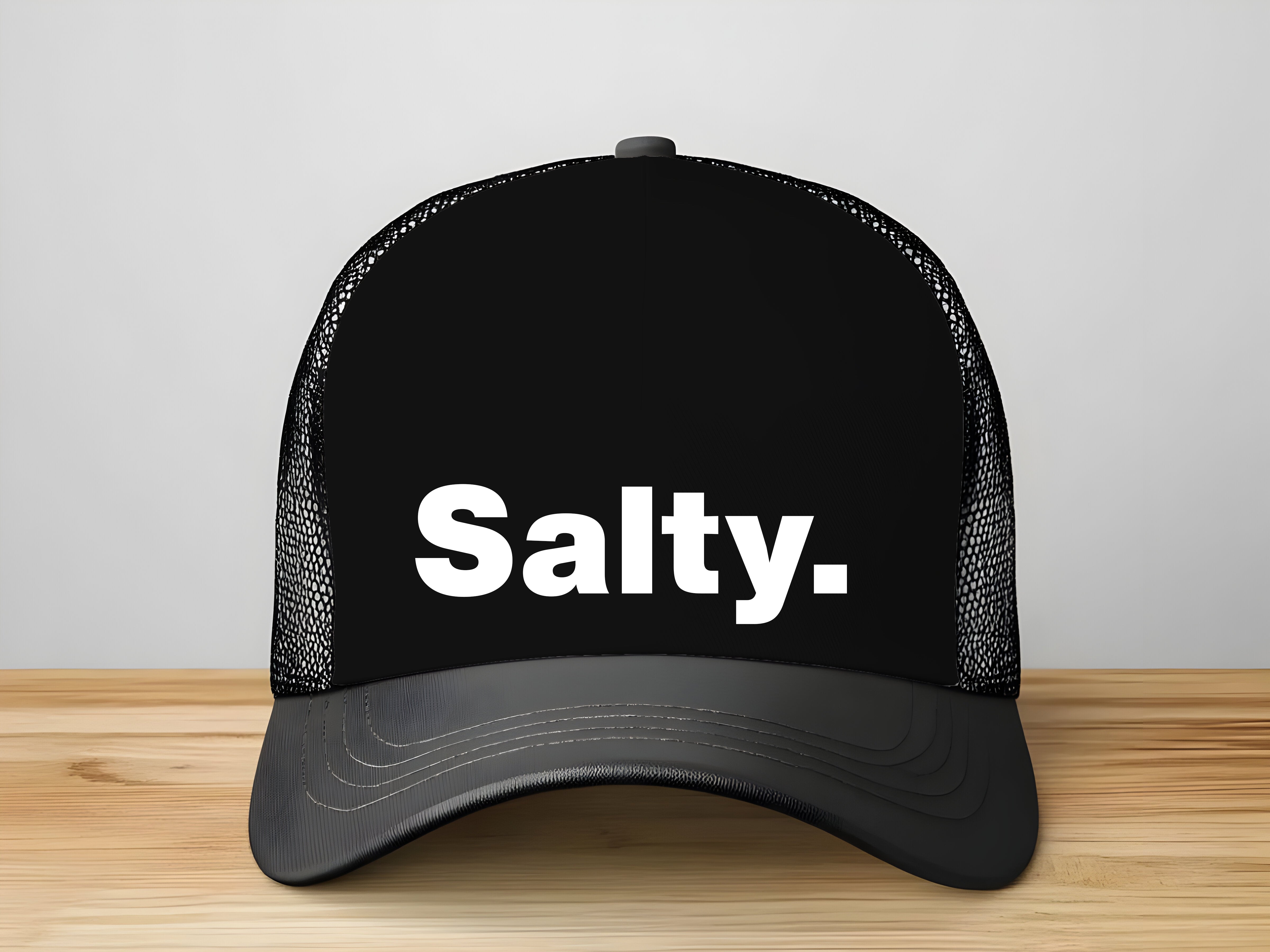 Salty -Trucker Hat Black