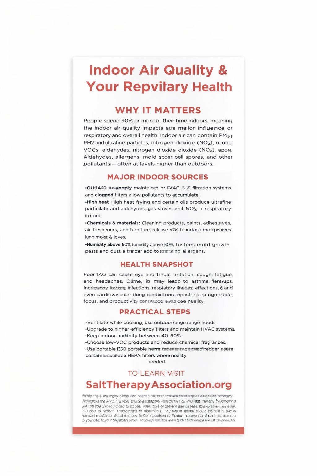 Indoor air quality and your respiratory health (100 pack)