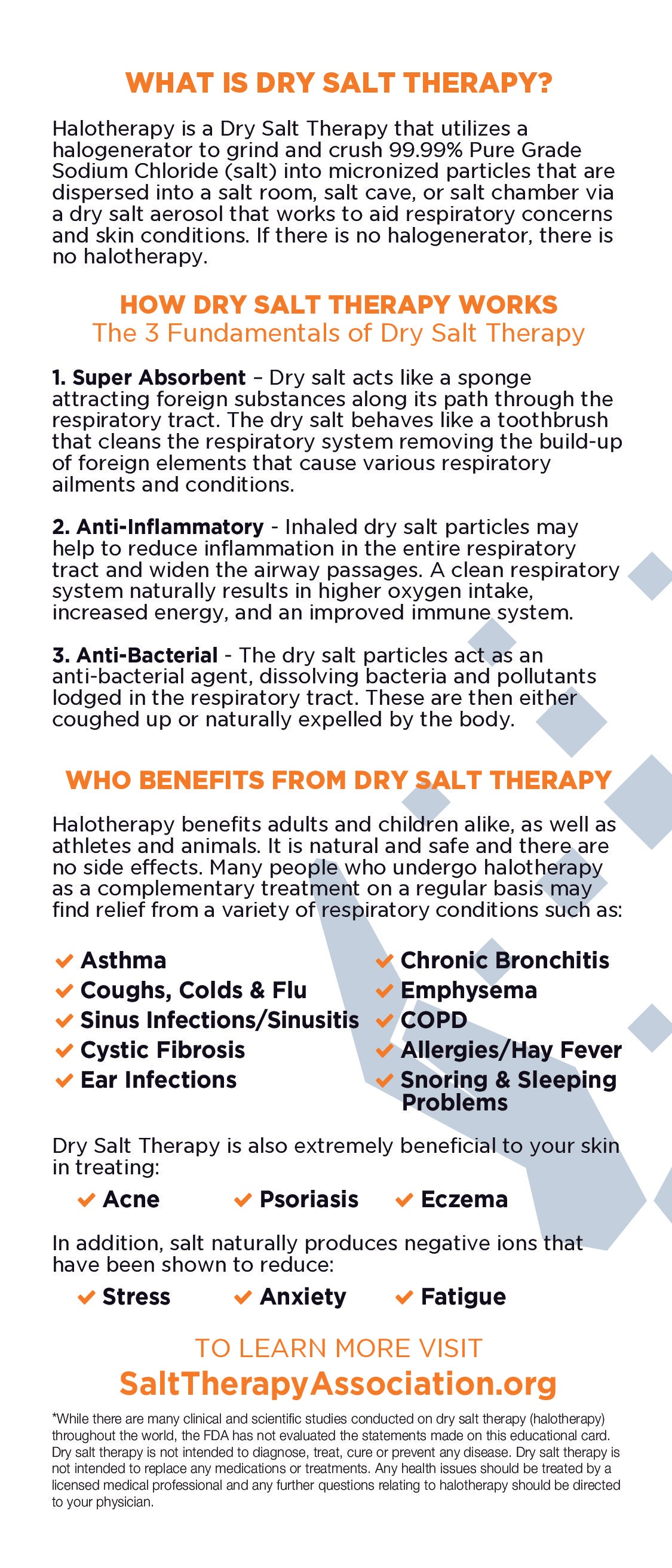 What Is Dry Salt Therapy? (100 pack)